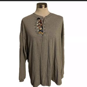 Vintage Mickey, Inc. Henley Mickey & Friends